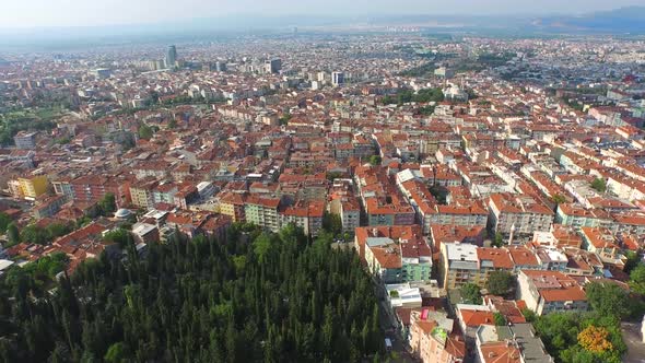 Aerial View of Bursa City