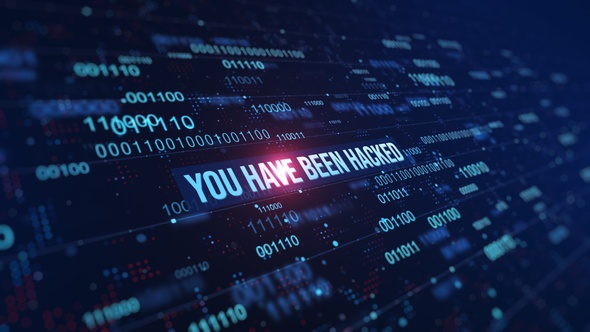You Have Been Hacked Digital Binary Code Background alt