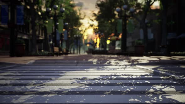Crosswalk on the Road for Safety When People Walking Cross the Street alt