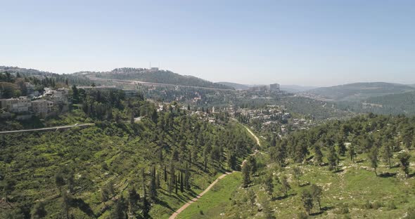 Aerial view of Jerusalem city, Israel.