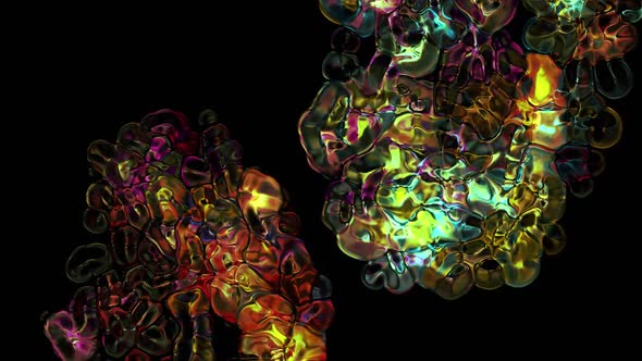 Bubbles Burst | Magic Fluid Particles Explosion Animation