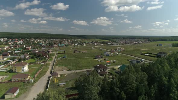 Aerial view of Start of construction in a new residential area 27