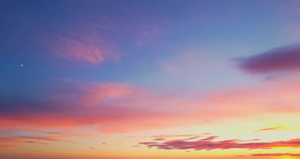 Beautiful Sunset Sky Panoramic Video