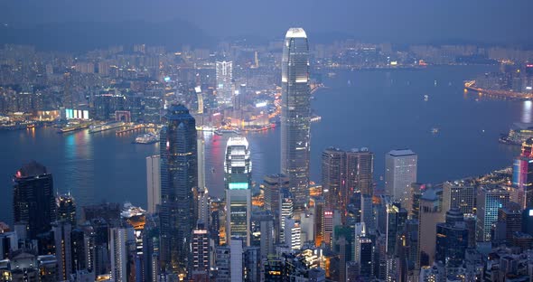 Hong Kong city at night