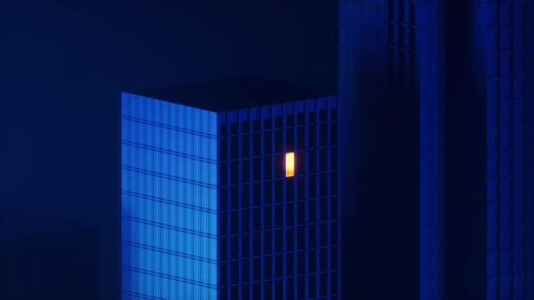 Urban building at night