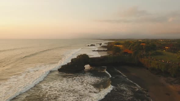 Hindu Temple Island Tanah Lot BaliIndonesia