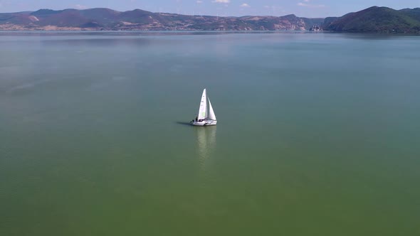 Sail Boats On Lake Golubac Regatta Serbia Summer 9