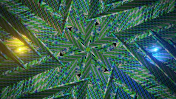 Abstract Seamless Green Psychedelic Hypnotic VJ Loop Background