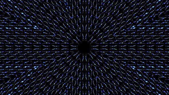 Bright abstract light governing blue color, kaleidoscope alt