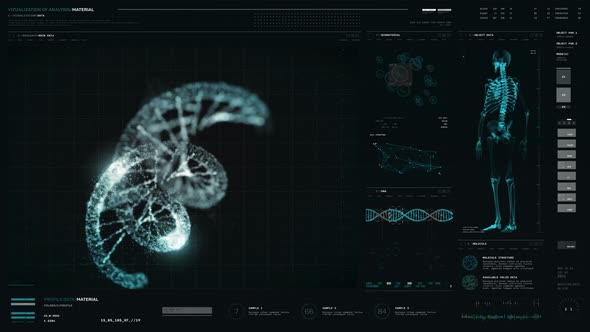 Futuristic Biotechnological Researching Equipment Visualizes Dna Helix Material alt
