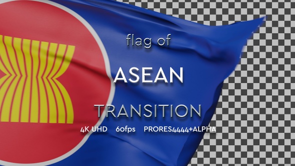 Flag of ASEAN Transition | UHD | 60fps alt