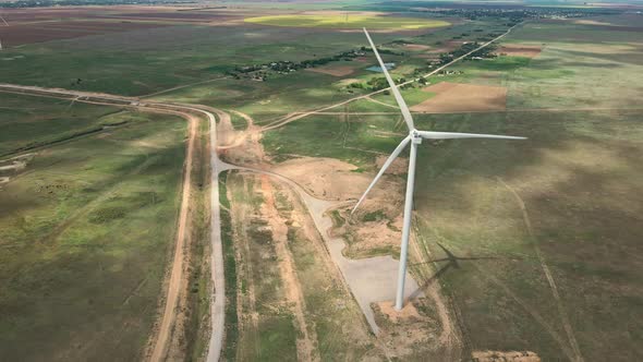 Wind Turbine Farm in South Ukraine