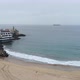 Beach Pacific ocean coast, Castle Wulff (Vina del Mar, Chile) aerial view - VideoHive Item for Sale