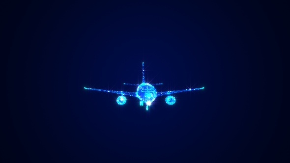 Aeroplane 3D Hologram