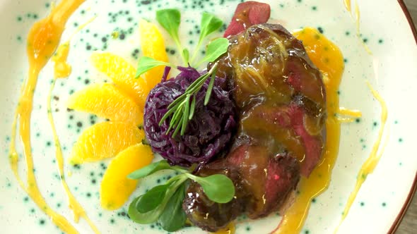 Roasted Duck Breast Orange Sauce