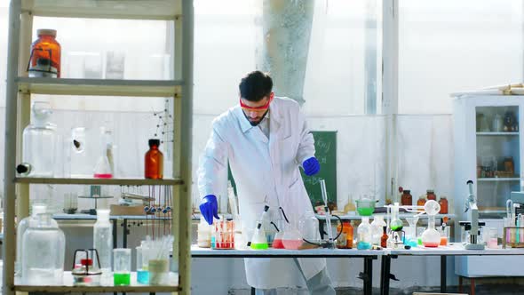 Biotechnology Scientist in the Laboratory Using
