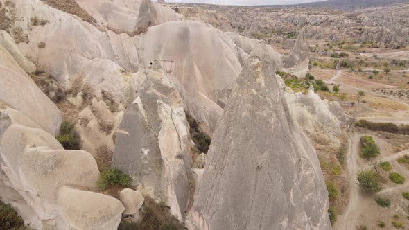 Cappadocia Landscape Aerial View. Turkey. Goreme National Park