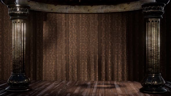 Stage Curtain with Light and Shadow