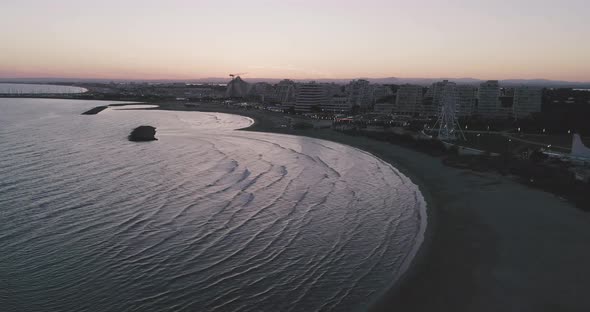 Panorama of the Seaside Resort of La GrandeMotte in the Rising