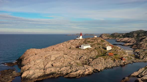 Coastal Lighthouse. Lindesnes Lighthouse Is a Coastal Lighthouse at the Southernmost Tip of Norway