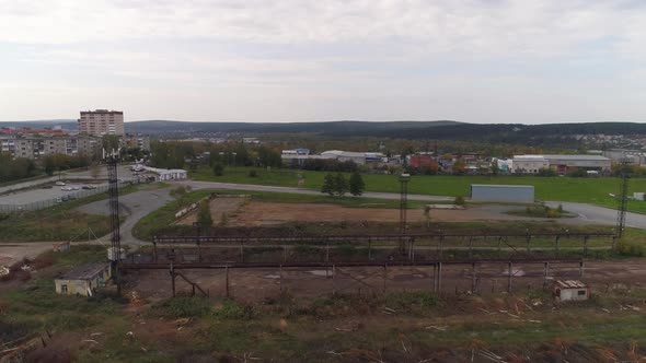 Aerial view of Large area with industrial buildings 18