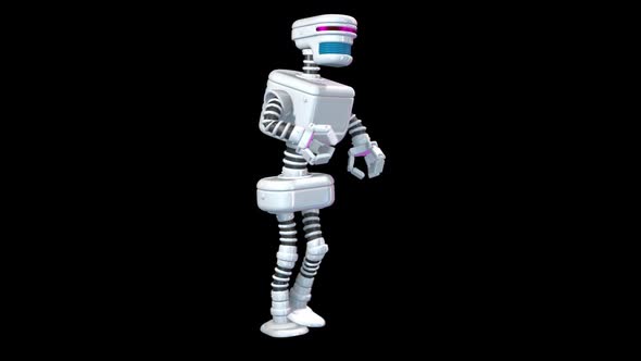 Retro robot walking with alpha