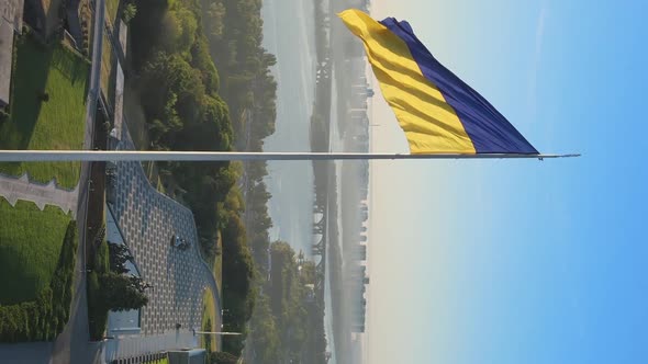 Vertical Video National Flag of Ukraine