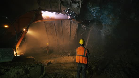 Workers in Tunnel Construction