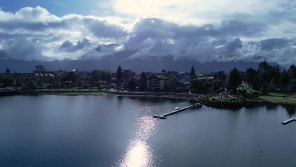 Pucon at Chilean Patagonia. Famous countryside city of Pucon Chile.