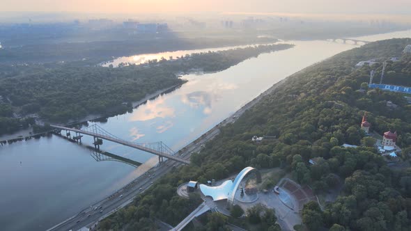 Kyiv, Ukraine Aerial View of the City. Kiev