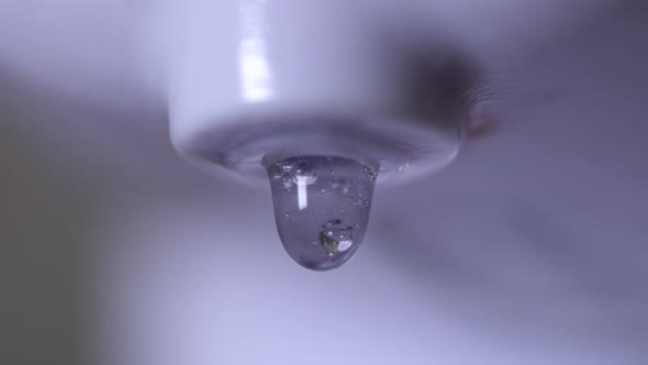 Macro Detail of Liquid Soap Squished Out of a Dispenser