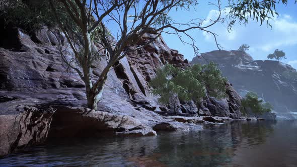 Lake Powell at Sunny Day in Summer