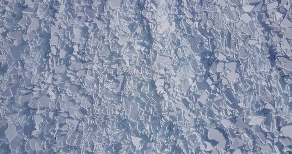 Landing On Broken Ice Blocks