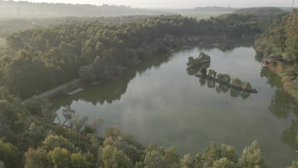 Aerial view of Dendrological Park in Shekvetili village, Georgia