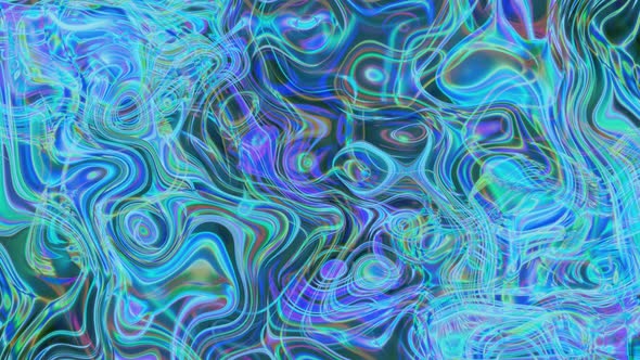 Amazing Background Blue Cyan Color Holographic Pastel Line Liquid Animation