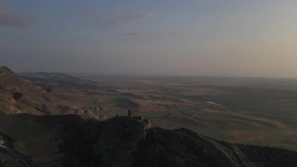 Stunning Aerial View of the Nature Landscape View of the Kakheti Mountains