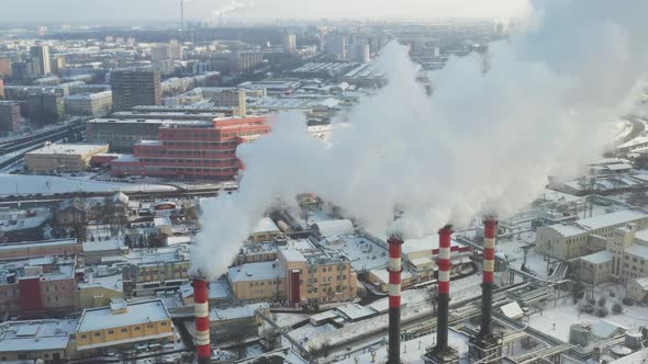 In the Winter City the Factory's Chimneys Are Smoking