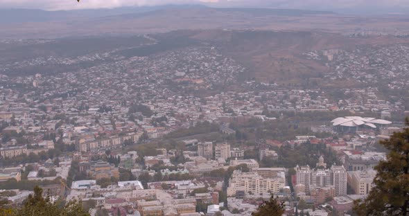 Tbilisi, Georgia sky view on the city.