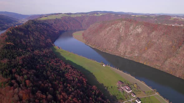 The Danube Loop in the Fall A Meandering Bend in the River