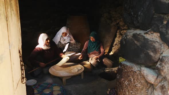 Village Women Making Bread