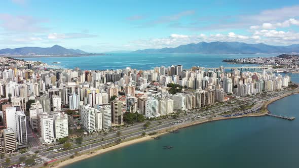 Downtown Florianopolis state Santa Catarina Brazil. Travel destination.