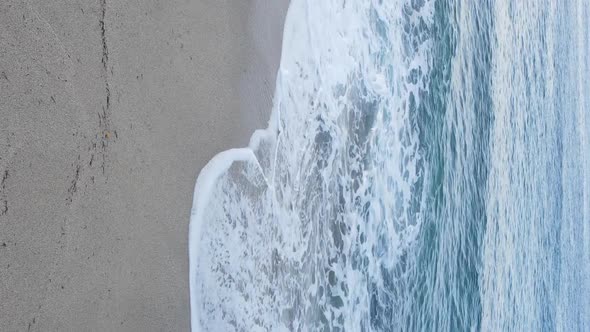 Sea Near the Coast  Closeup Aerial View of the Coastal Seascape