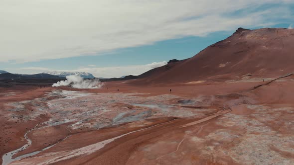 Geothermal sources in valley