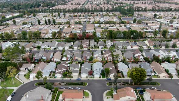 Aerial View of Large-scale Residential Neighborhood, Irvine, California