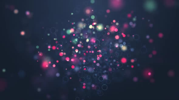 Colorful Particles Party Video Motion Graphics Background