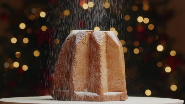 Pandoro and sugar for Christmas food