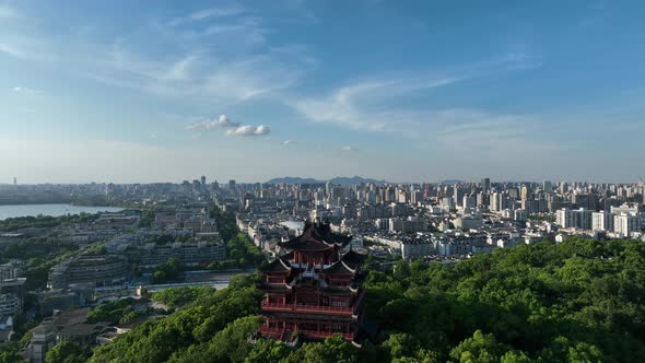 ancient chinese architecture in hangzhou city