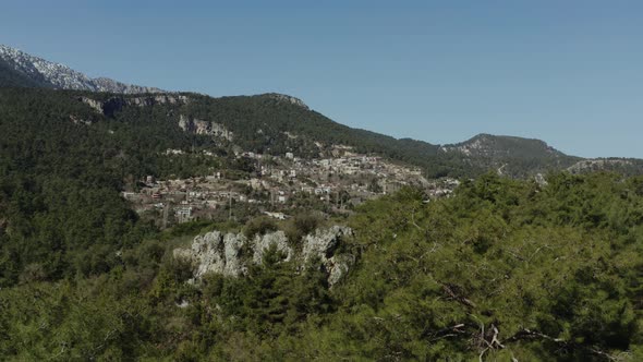 Top view of mountains in Turkey, Lycian way