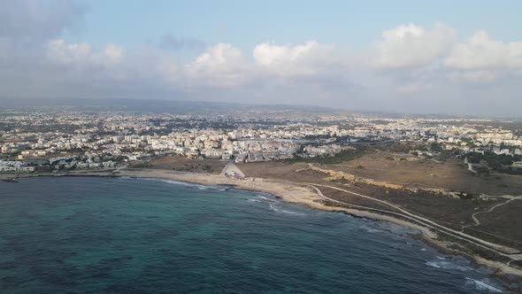 Pathos. Island of Cyprus. Evening views of the beautiful Mediterranean.