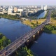 Aerial View of the Paton Bridge in Kyiv the Capital of Ukraine - VideoHive Item for Sale